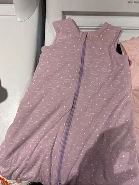 Basic Editions Lavender Cloud Print Sleeveless Sleep Sack with Front Zip